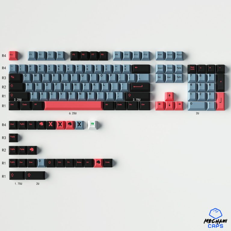 Crimson Key Caps Set GMK 8008 PBT Keycaps Cherry Profile Mechanical Keyboard Sublimation GMK Key Cap For MX Switch Mechanical Keyboard 129 Keys