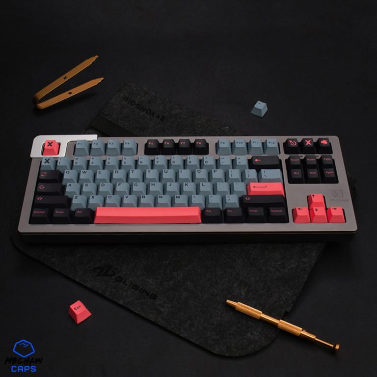 Crimson Key Caps Set GMK 8008 PBT Keycaps Cherry Profile Mechanical Keyboard Sublimation GMK Key Cap For MX Switch Mechanical Keyboard 129 Keys